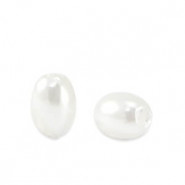 Perlas de agua dulce de imitación grano de arroz 4x5mm - Blanco